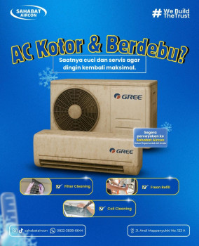 Pemeliharaan AC Split (Cuci, Tambah Freon dan Penggantian Sparepart)
