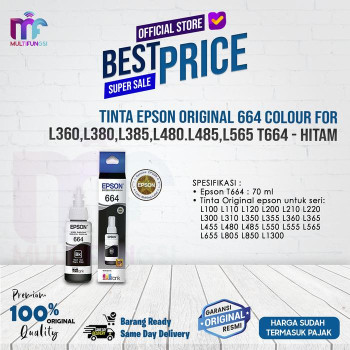 Tinta Printer Epson 664, 70 ml Warna Hitam