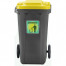 TEMPAT SAMPAH / DUSTBIN NEW ECO 120L WITH YELLOW LID