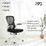  PPJ  Kursi Kantor Mesh Ergonomic Office Chair Flip-up Arms - HDNY163WM - Black White  