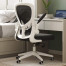 PPJ  Kursi Kantor Mesh Ergonomic Office Chair Flip-up Arms - HDNY163WM - Black White