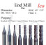  End Mill carbide 4 mm  