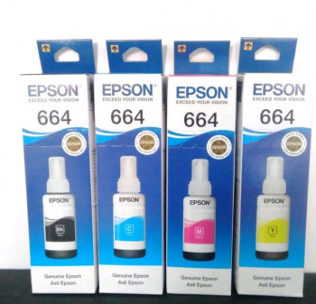 tinta printer epson T664 ( hitam, Biru, merah, kuning )