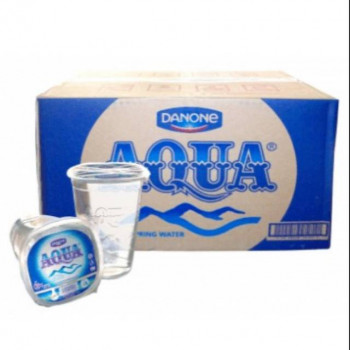 Air Mineral Botol Aqua Gelas
