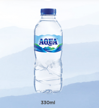 Air Mineral Aqua Botol Ukuran 330 ml