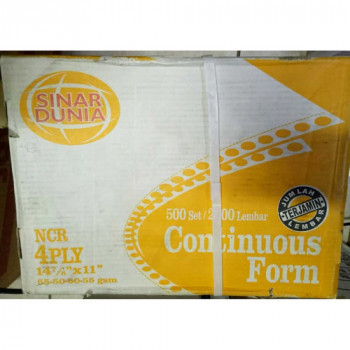 Kertas Continous Form NCR Spesifikasi 14 1/2 x 11 4 Ply