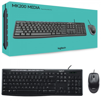 Keyboard Wired Combo Logitech MK200