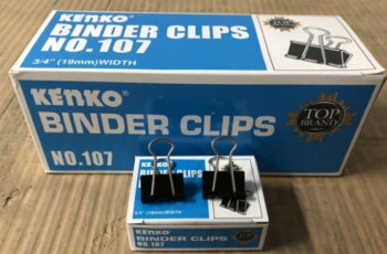 29. Binder clip/ Double Clip  no. 107- Kenko