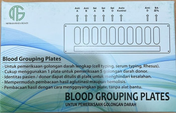BLOOD GROUPING PLATE