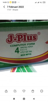 151. Kertas CF, J PLUS,  Form 9,5 x 13/ 4 ply- 500 sheet