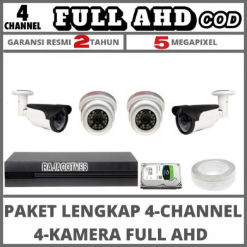 Paket CCTV 4 CHANEL 4 KAMERA FULL AHD SONY KAMERA