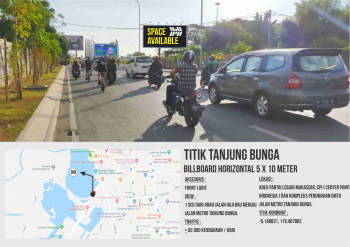 Billboard Tanjung Bunga View B Ukuran 5 x 10 x 2 Sisi