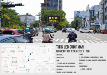 LED Videotron Jend Sudirman Ukuran 4 x 8 M x 1 Sisi