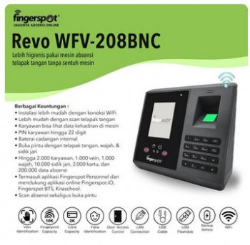 Absensi Sidik Jari REVO WFV-208BNC Fingerprint