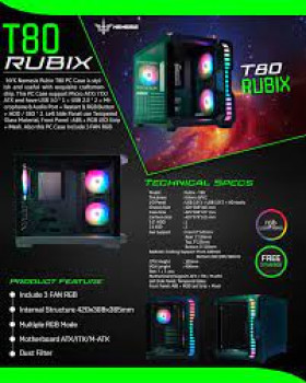 NYK RUBIX T80 RGB - FREE 3x RGB FAN