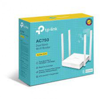 ARCHER C24 Wireless Router AC750 (433 Mbps + 300 Mbps, 4 x 3dBi antennas,5 x 10/100 LAN Ports,2.4GHZ & 5 GHZ)