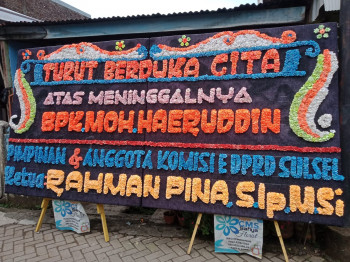 Papan Karangan Bunga Ucapan  Duka Cita