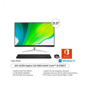 ACER ASPIRE ALL IN ONE C22-1650 I5 1135G7 4GB 512GB SSD INTEL IRIS XE GRAPHICS 21.5