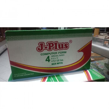 J Plus Continuous Form Kertas Komputer 4 Ply 19 1/2 x 13