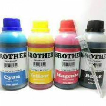 Tinta Brother Warna Hitam, Biru, Merah, Kuning Ukuran 250 ml