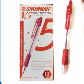 Pulpen Snowman V.5 Ballpoint Pen - Merah