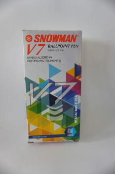 SNOWMAN BALLPOINT PEN V7 - BLUE