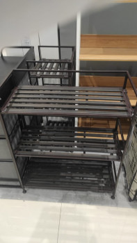 RAK SEPATU 3 tier MESH BRONZE