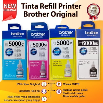 TINTA BROTHER BT 5000 (YELLOW, MAGENTA, CYAN) & TINTA BROTHER BT 6000  BLACK