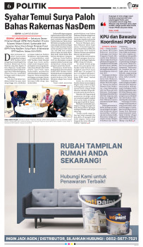 Jasa Publikasi Media Cetak 1/2 Halaman Harian Disway Sulsel