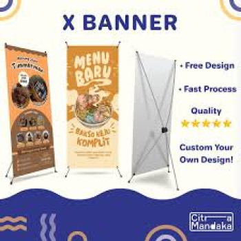 Cetak Banner (Uk. 60 X 60) Cetak dan  Rangka