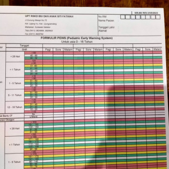 MR. 69 / Formulir PEWS (Pediatric Early Warning System)- REKAM MEDIK/REKAM MEDIS