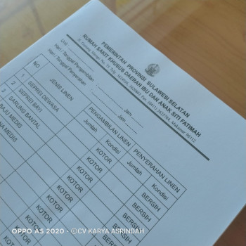 cetak daftar Laundry