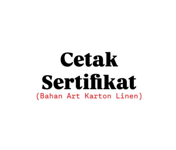 CETAK SERTIFIKAT (Art Karton Linen)