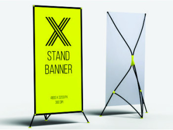 Cetak standing banner X