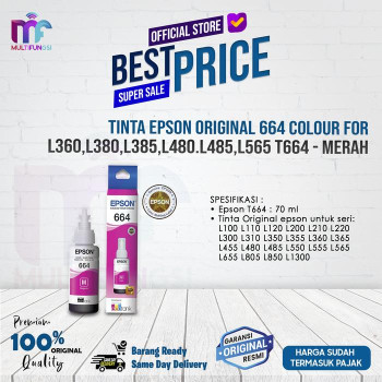 Tinta Printer Epson 664, 70 ml Warna Magenta
